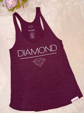 Diamond Supply Co. Maroon Racerback Graphic Tank